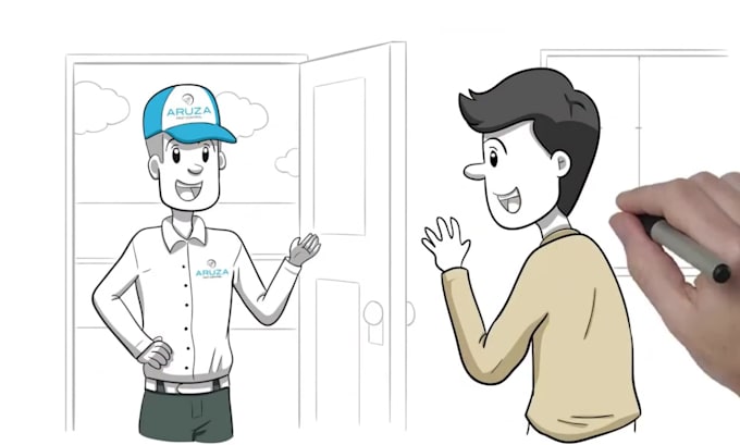 create custom whiteboard animation explainer video or doodle animation video