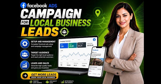 create and manage high converting facebook ads for local business leads
