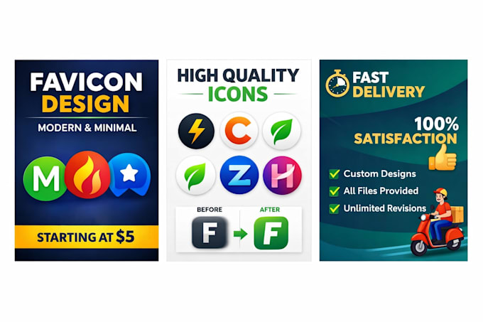 design a modern favicon for your website