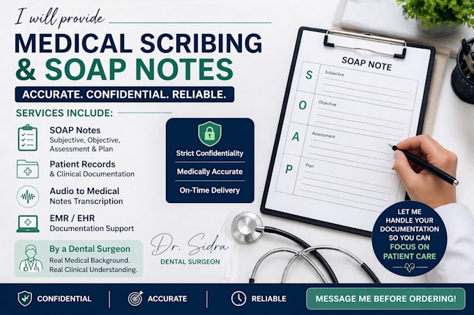 provide accurate medical scribing, soap notes, and emr document