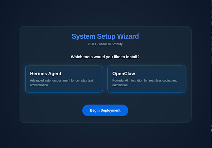 setup hermes agent or openclaw for you