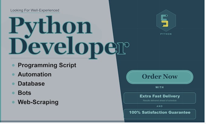 be your python programmer for scripts, bots, and automation