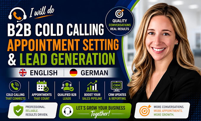 do b2b cold calling appointment setting and lead generation english german