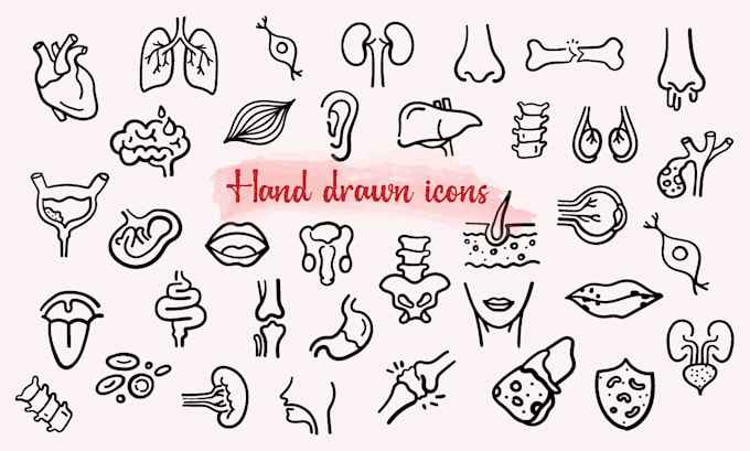 create custom hand drawn icons in doodle sketch style