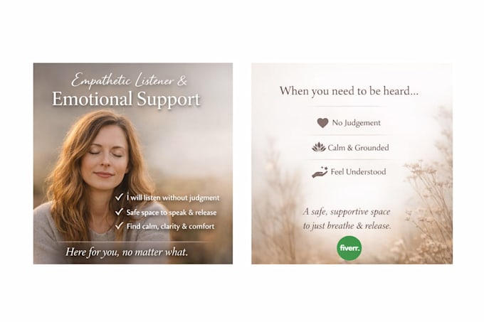 provide a safe, supportive space for you to talk