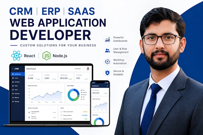 develop a scalable saas web application CRM or erp