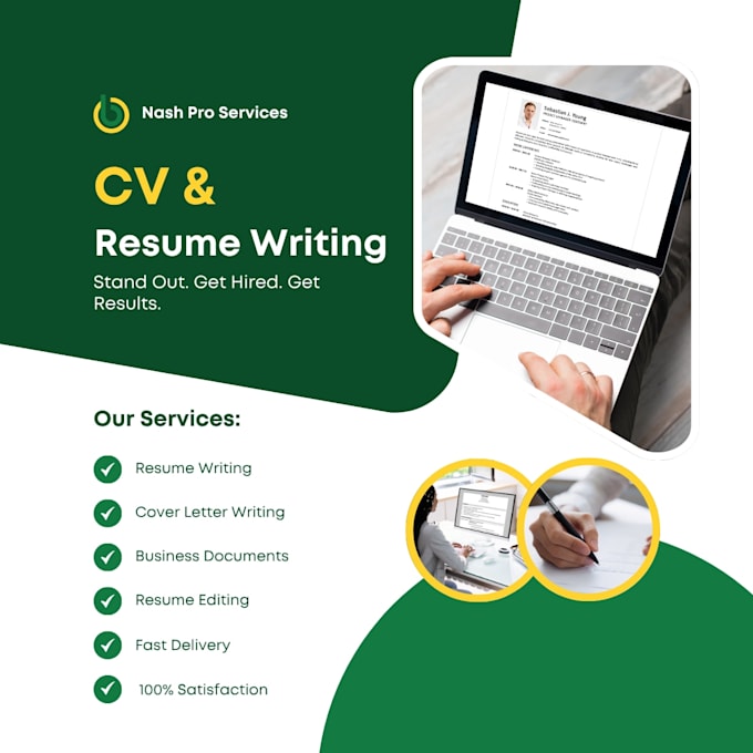 write your professional CV and cover letter
