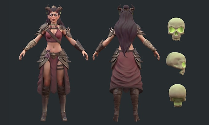 create 3d dnd character warhammer miniature tabletop model for 3d painting