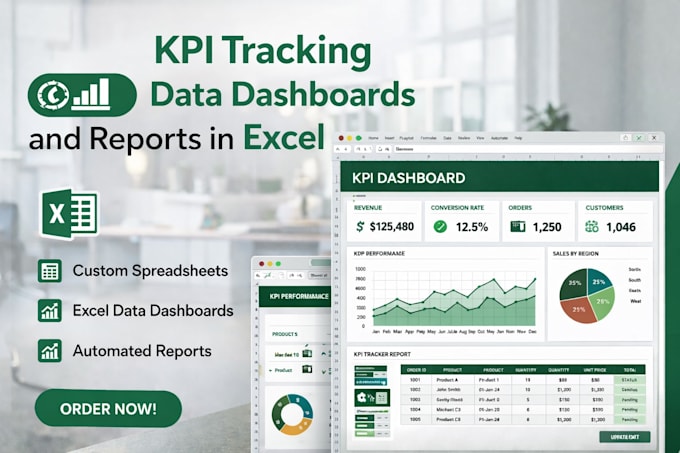 create KPI tracking charts data dashboards and reports in excel