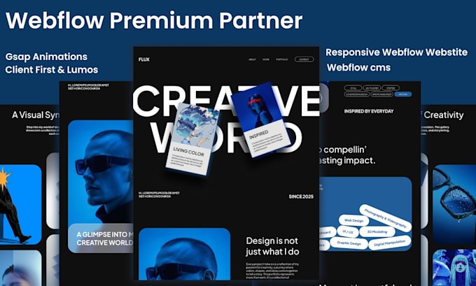 convert figma to webflow with responsive design, cms and animations