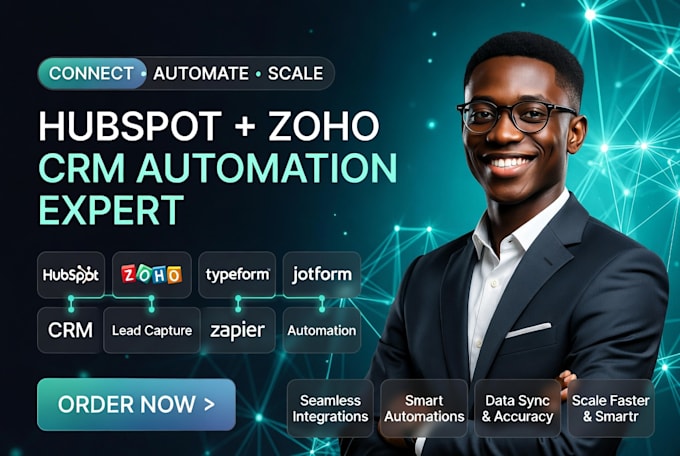 setup hubspot zoho typeform jotform CRM lead capture automation zapier sync