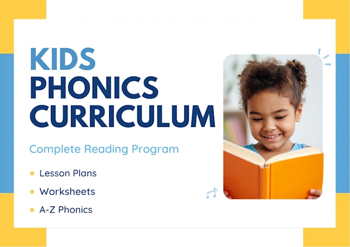 design complete kids phonics curriculum with structured program and lesson plans