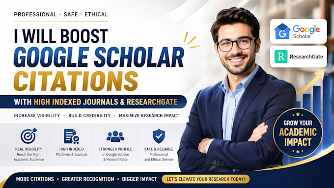 boost google scholar citation with high indexed journals, researchgate