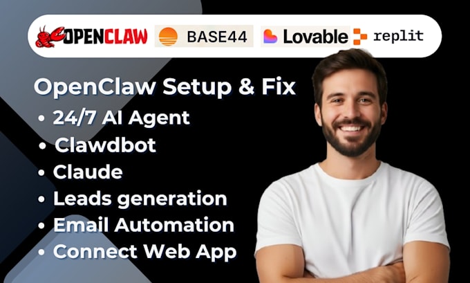 Fix openclaw setup open claw clawdbot replit bolt lovable claude code ...