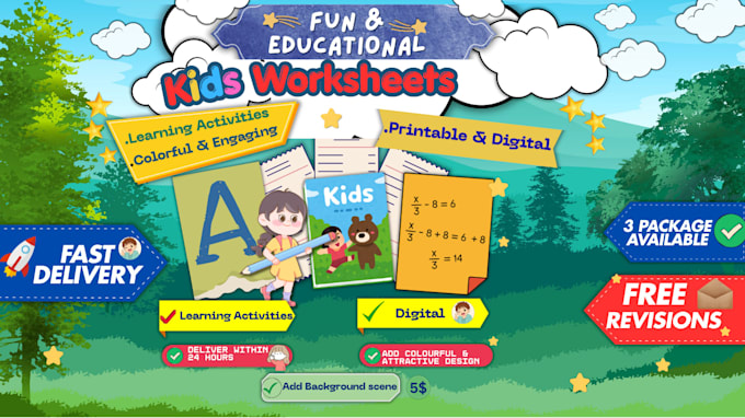 Design fun and engaging worksheets for preschool kids by Kidslearning ...