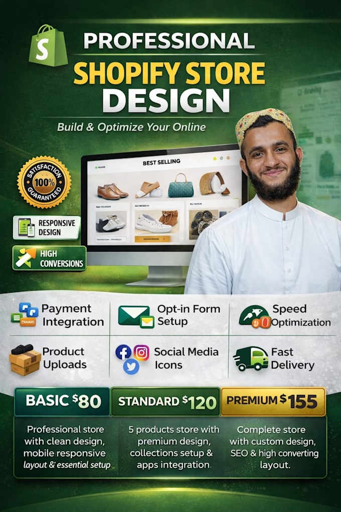 a high converting full shopify store for your business