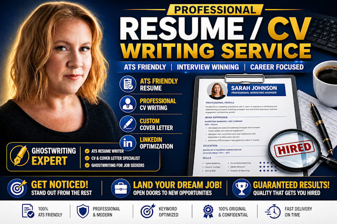 write, rewrite or revamp professional resume and CV