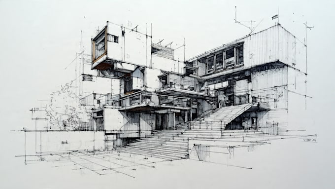 do hand drawn architectural sketches