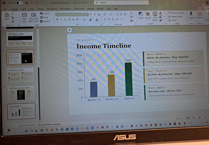 create a custom slide presentation