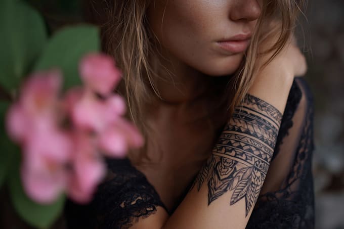 professional tribal tattoo design illustration