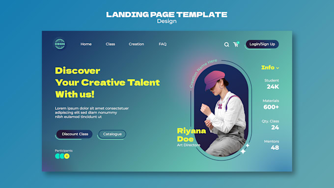 create clean and responsive web UI UX design