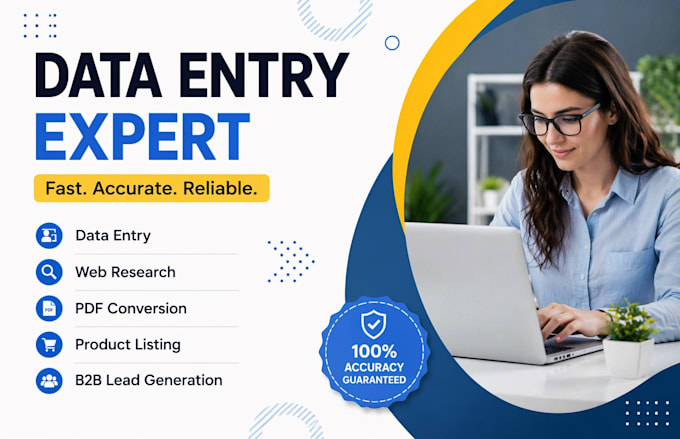 do data entry, b2b lead gen and product listing