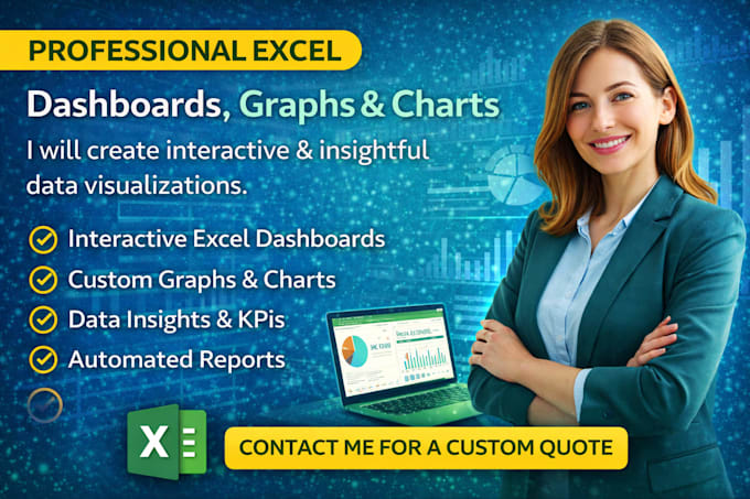 create professional excel dashboards, graphs and charts