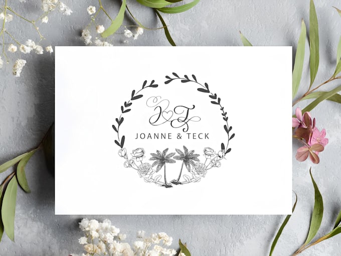 design custom signature wedding monogram logo or initial