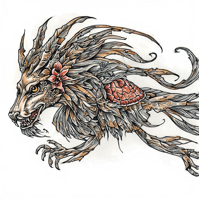create a professional tribal tattoo design