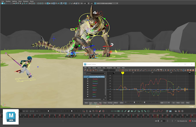do professional 3d animation and layout in blender or maya
