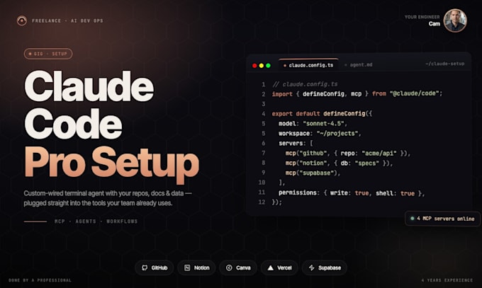 set up claude code with custom agents skills and mcp servers