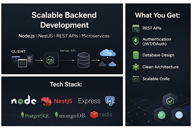 Arquiteto e construa sistemas de backend escaláveis nodejs nestjs ...
