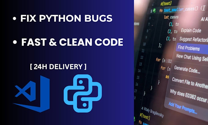 fix python bugs and debug code professionally