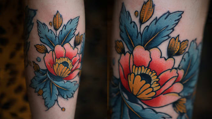 make old school style tattoo design