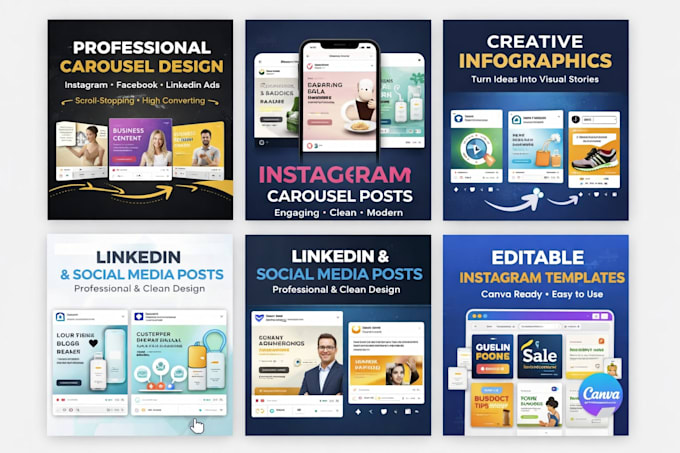 design carousel for facebook, instagram ads, store page