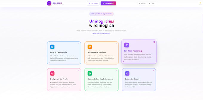 build a modern ai business website or landing page