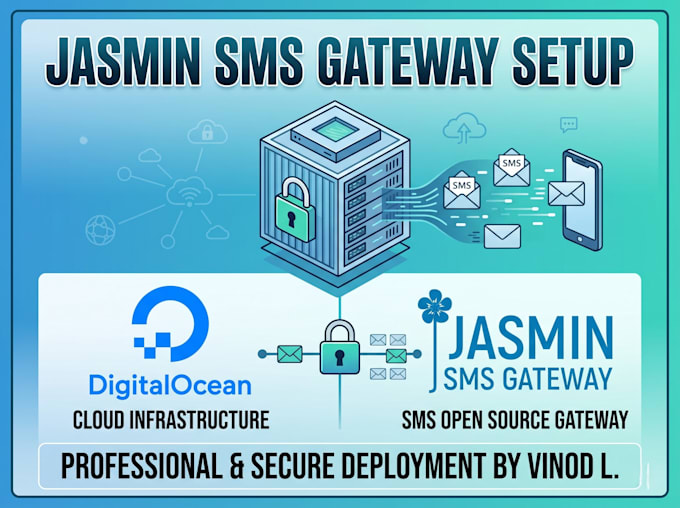 setup, configure and secure jasmin SMS gateway on any cloud server