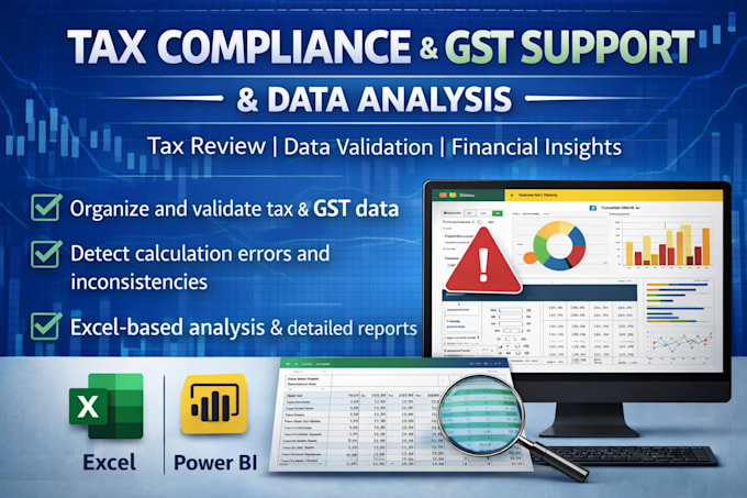 do tax compliance, gst support and data analysis