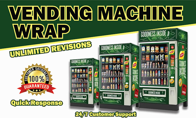 do custom, outstanding, VIP, awesome, vending machine wrap and atm machine wrap