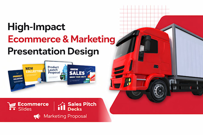 design ecommerce product presentation slides, marketing proposal decks