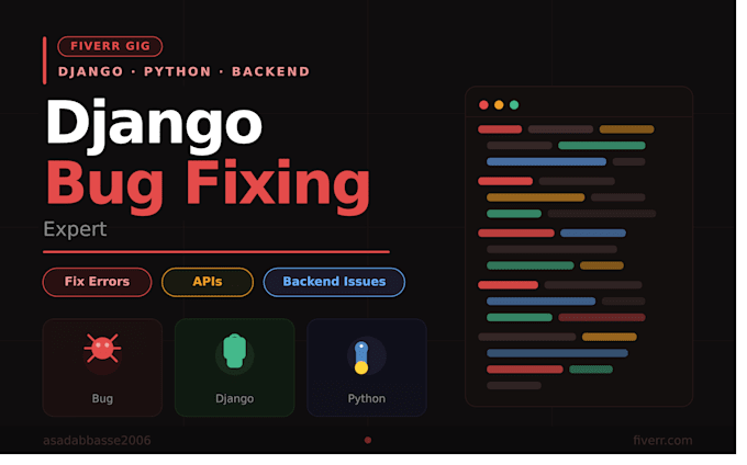 fix bugs in your django or django rest API project quickly
