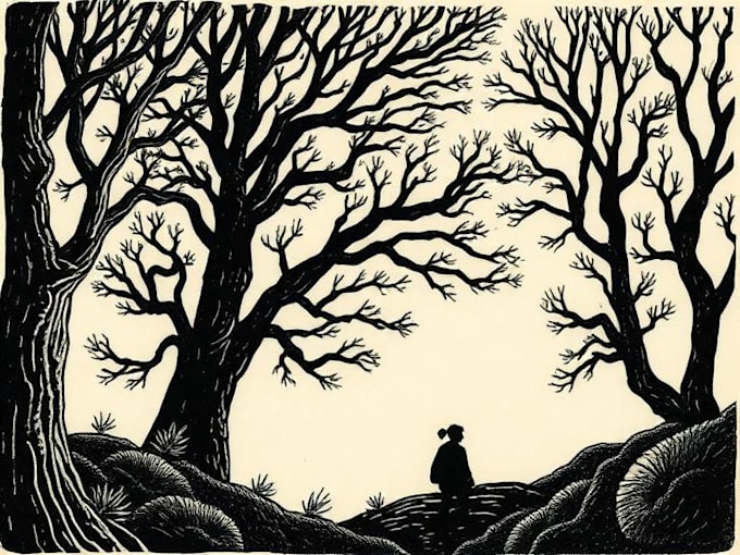 create awesome linocut illustration art