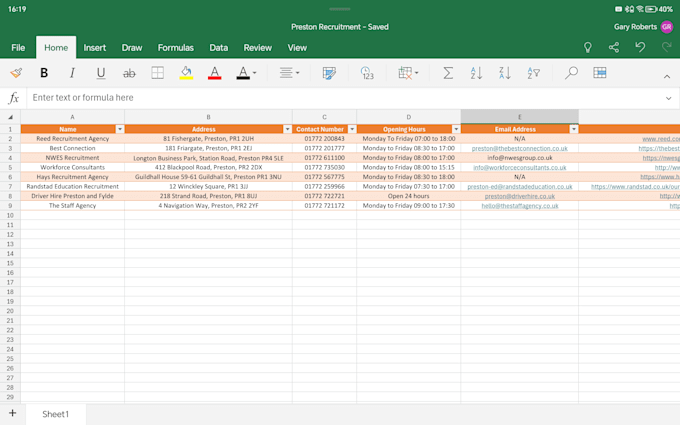 complete accurate data entry, file conversion and excel management
