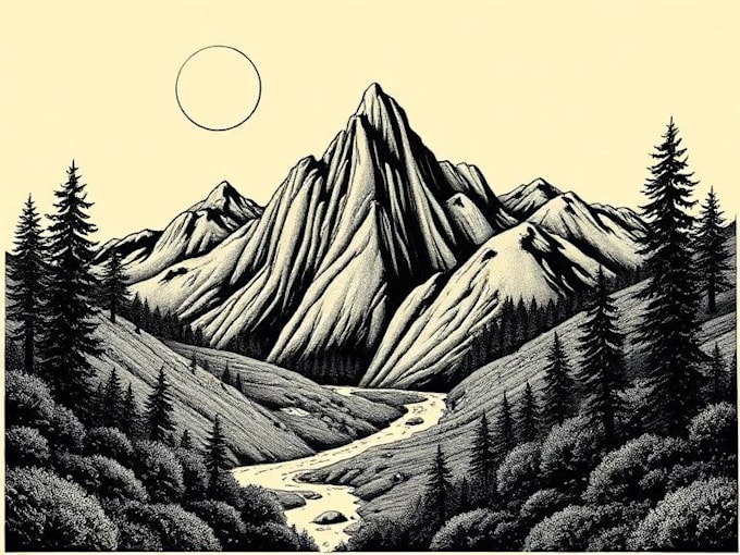 do linocut or woodcut illustrations