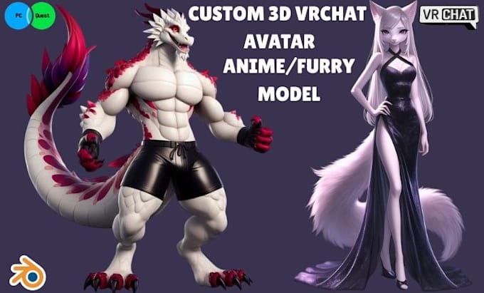 create custom vrchat avatar, vtuber model, with full rigging and face tracking