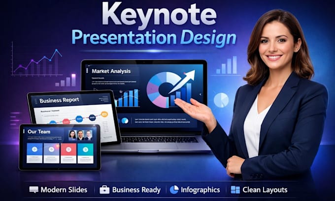 powerpoint, keynote and google slides business presentation design