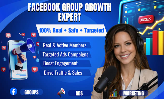 grow facebook group with real members