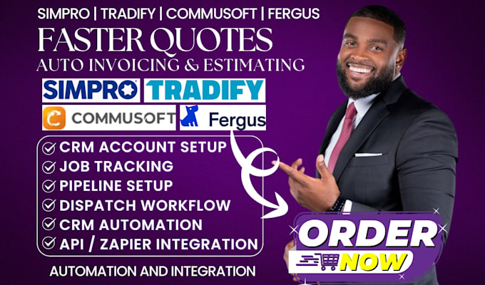 implement simpro tradify workflow commusoft dispatch fergus quoting automation