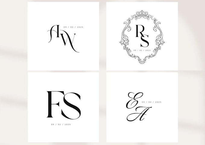 do memorable, anniversary, wedding initials, or monogram logo design