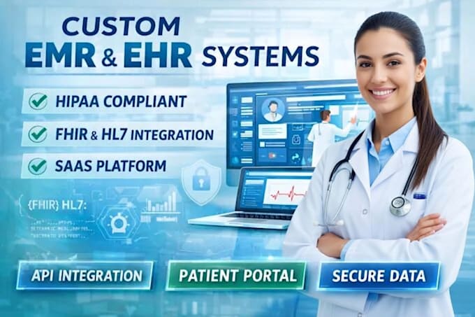 build custom hipaa compliant emr ehr saas with fhir hl7 API integration